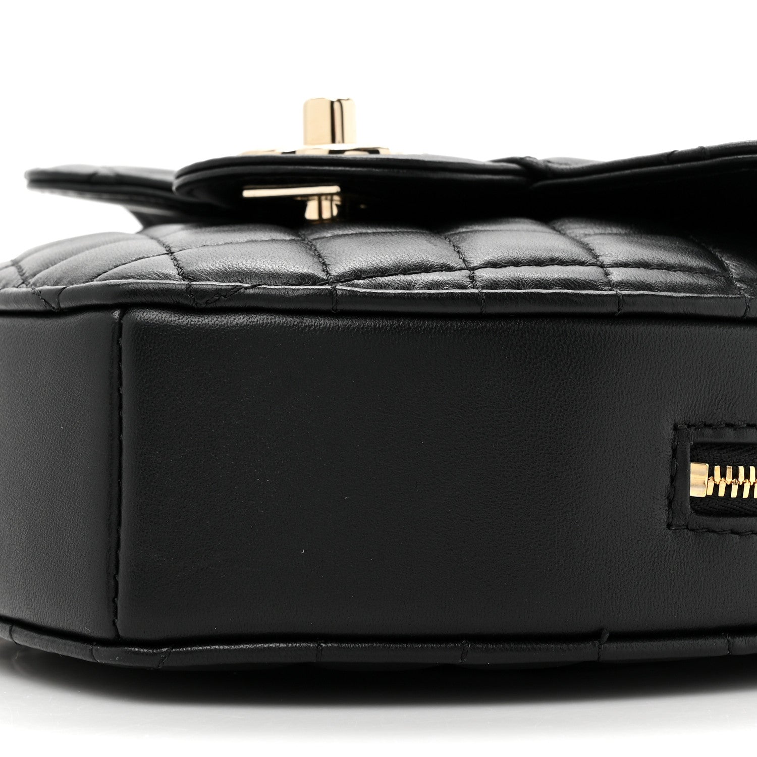 Chanel Lambskin Quilted CC In Love Heart Bag Black 9 of 10