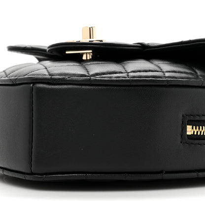 Chanel Lambskin Quilted CC In Love Heart Bag Black 9 of 10