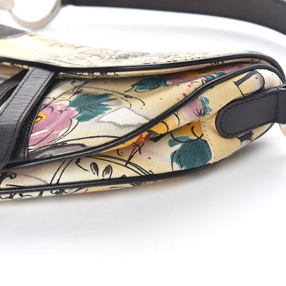 Christian Dior Canvas Paris 50s Saddle Bag Multicolor 10 of 13