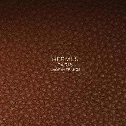 Hermes Taurillon Clemence Picotin Lock Picotin 18 PM Rouge De Coeur Gold 6 of 12