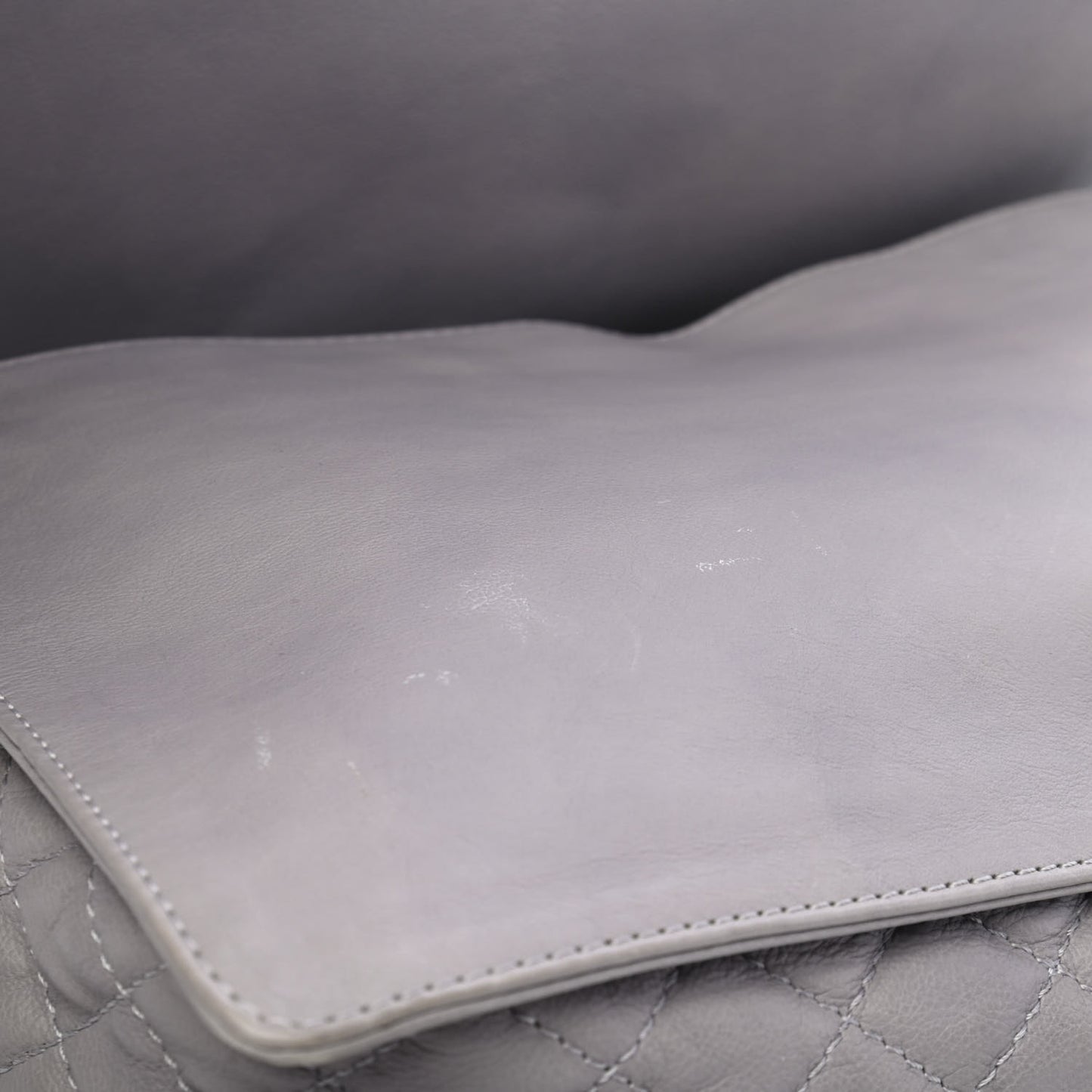 Calfskin Large Boy Reverso Flap Grey