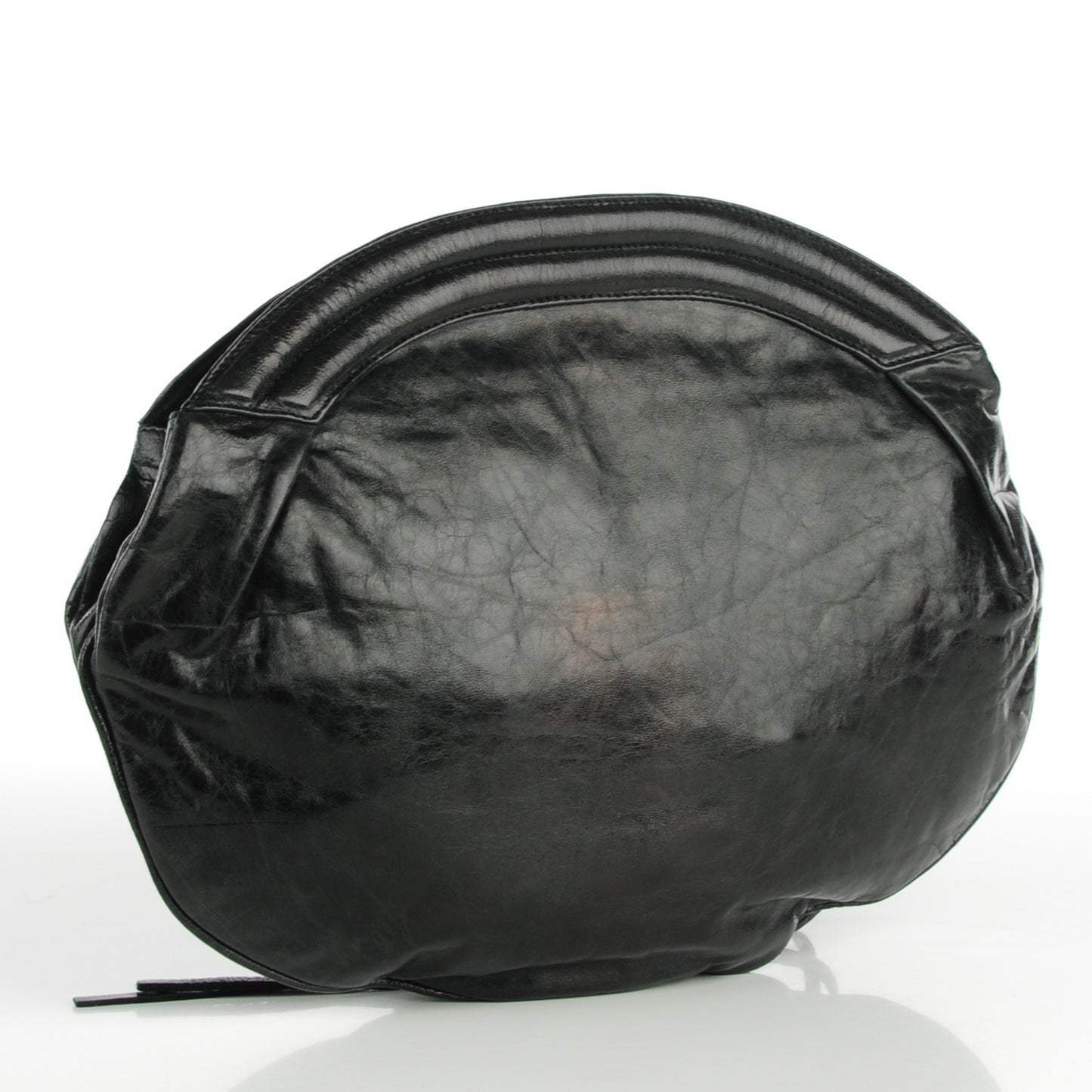 Chevre Oval Clutch Black