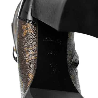 Louis Vuitton Patent Calfskin Monogram Star Trail Ankle Boots 38.5 Black 9 of 10