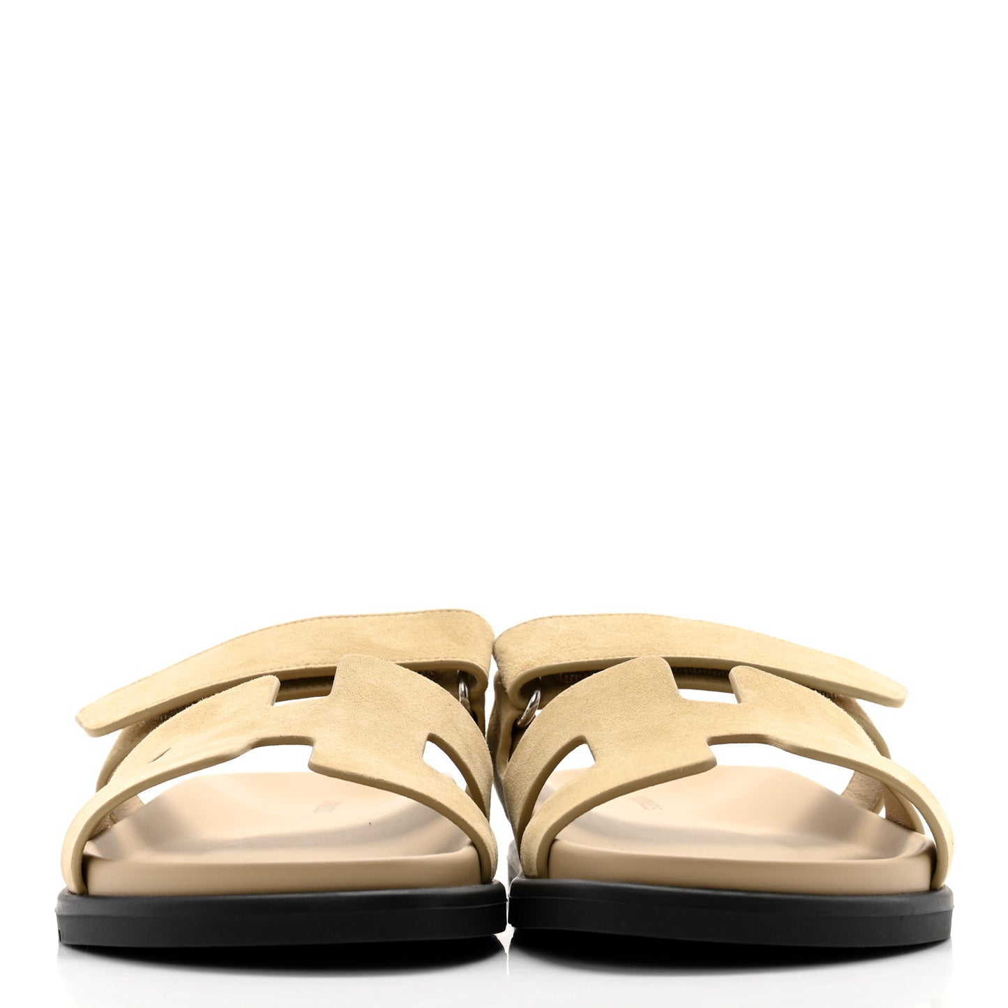 Suede Goatskin Womens Chypre Sandals 39 Beige Lin