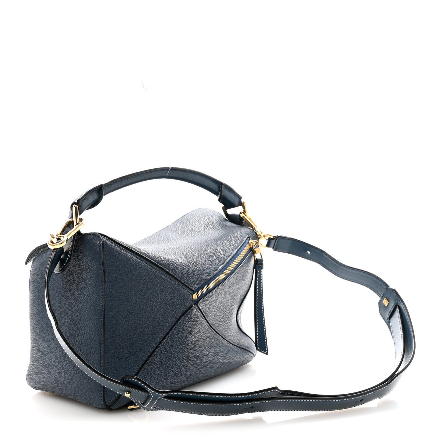 Calfskin Medium Puzzle Bag Dark Blue