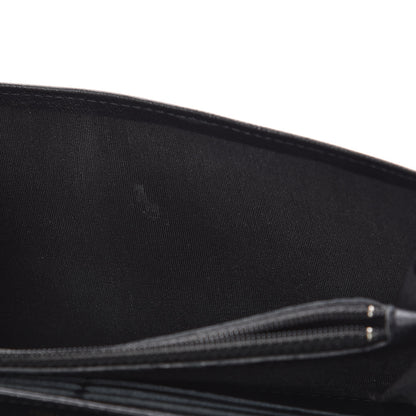 Chanel Goatskin Camellia Embossed Flap Wallet Black 5 of 15