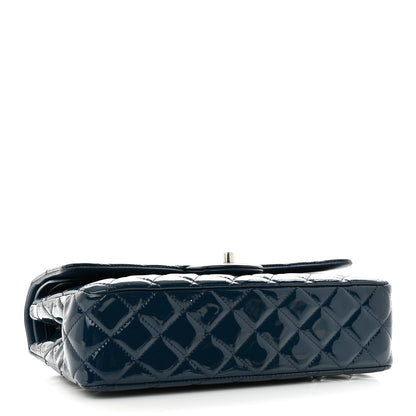 Chanel Patent Quilted Medium Double Flap Navy 4 of 13