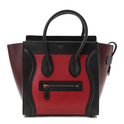 Celine Smooth Calfskin Micro Tri-Color Luggage Micro Red 1 of 10
