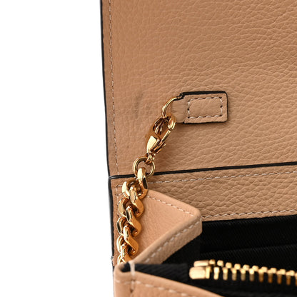 Versace Grainy Calfskin Virtus Chain Crossbody Beige 10 of 12