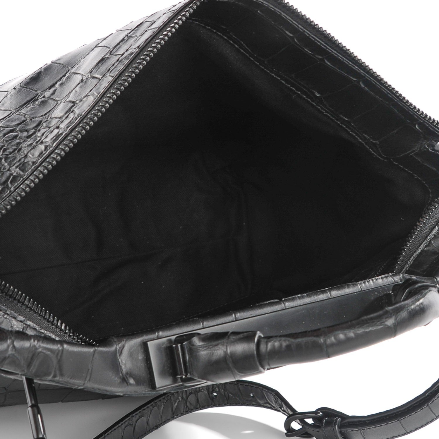 3.1 Phillip Lim 3.1 Crocodile Embossed Large Ryder Satchel Black 5 of 11