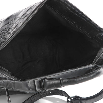 3.1 Phillip Lim 3.1 Crocodile Embossed Large Ryder Satchel Black 5 of 11