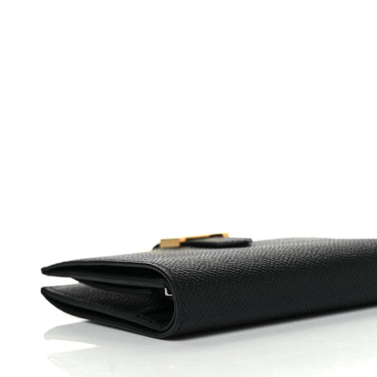 Hermes Epsom Bearn Compact Wallet Black 7 of 9