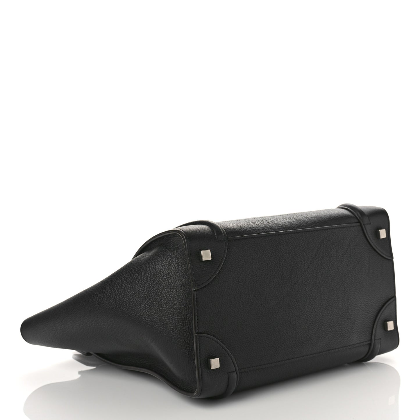 Drummed Calfskin Mini Luggage Black