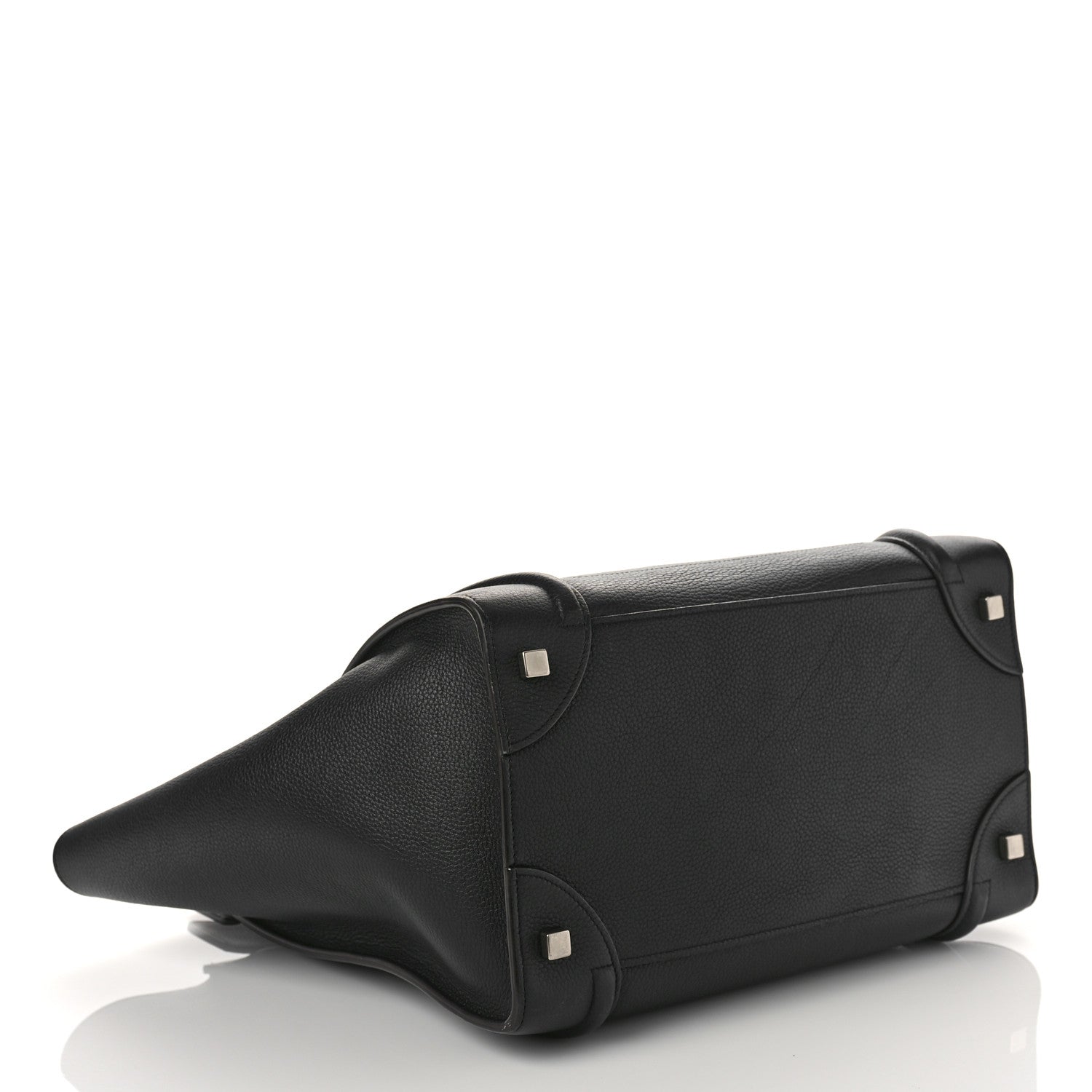 Celine Drummed Calfskin Mini Luggage Black 4 of 8