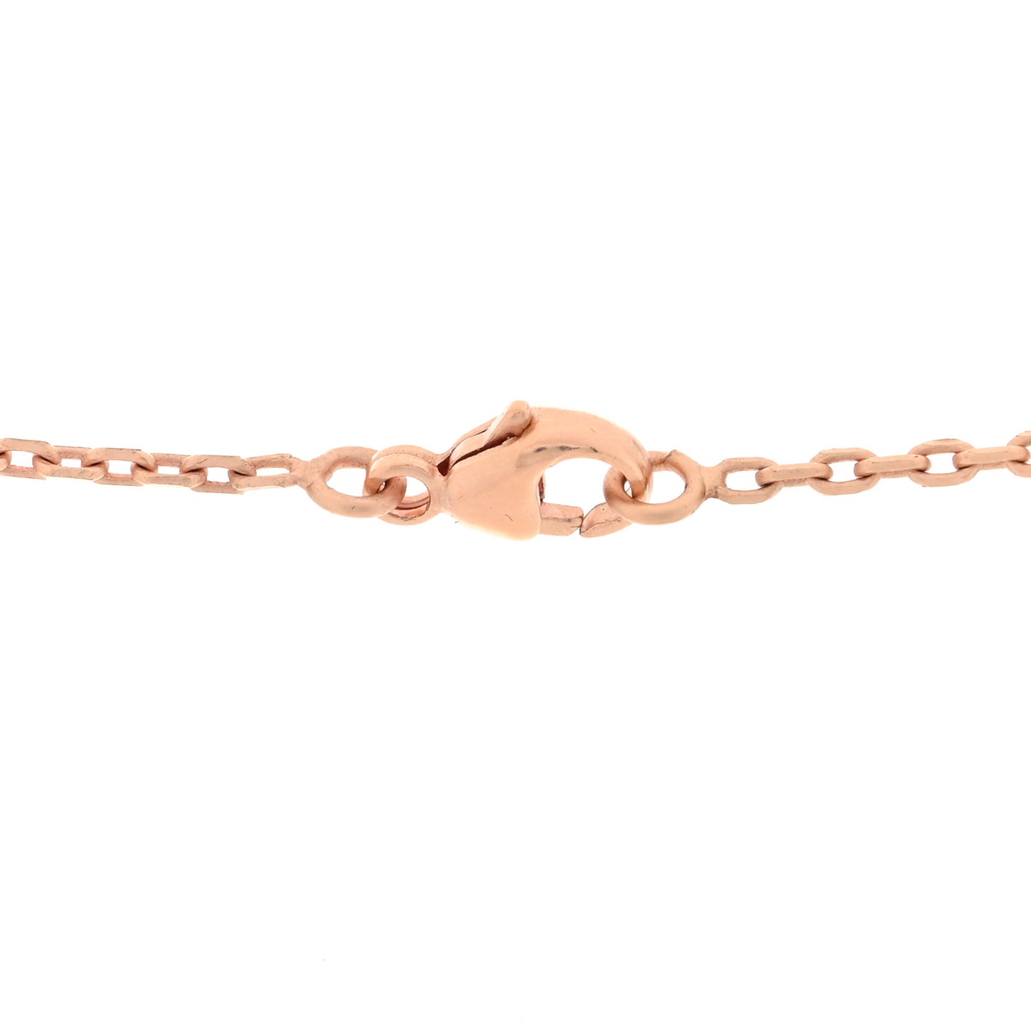 Lacquered Rose Gold Pop H Pendant Necklace Black