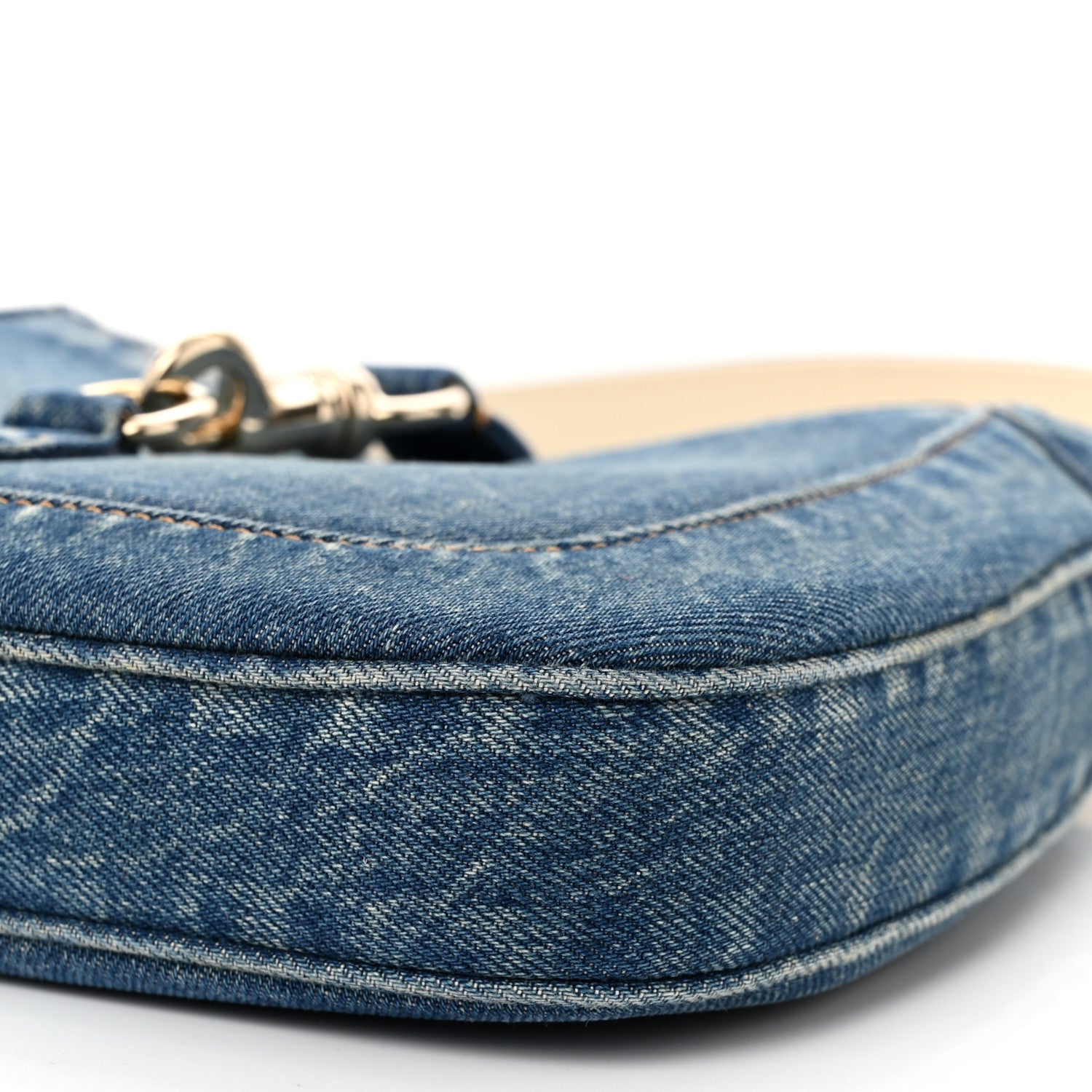 Gucci Denim Small Jackie Shoulder Bag Blue Denim 10 of 11