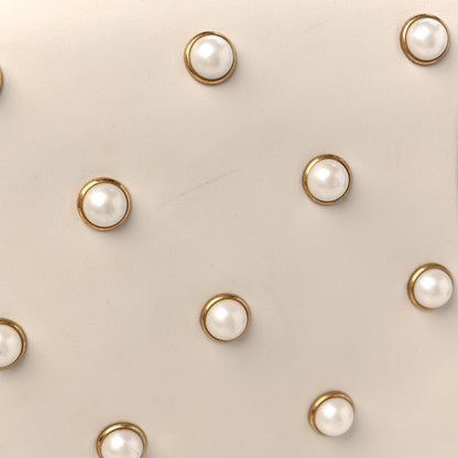 Gucci Nappa Pearl Studded Mini Queen Margaret Broadway Shoulder Bag Mystic White 14 of 14