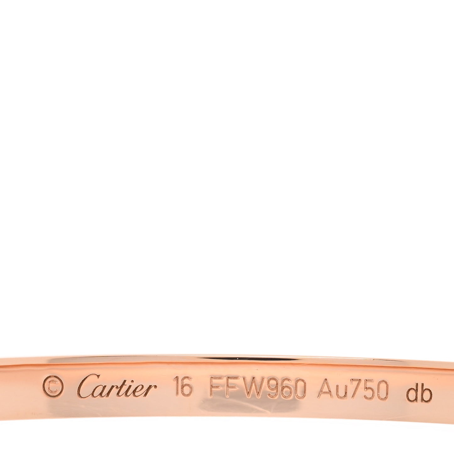 18K Pink Gold Small LOVE Bracelet 16