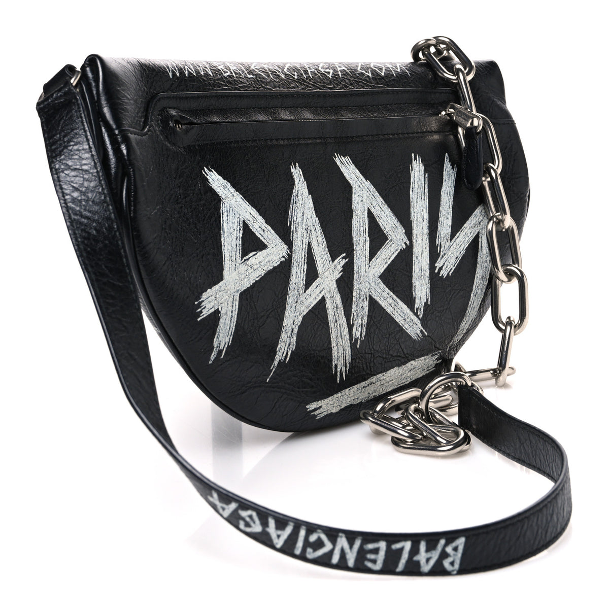 Agneau Arena Graffiti All Over XS Souvenir Belt Bag Black White