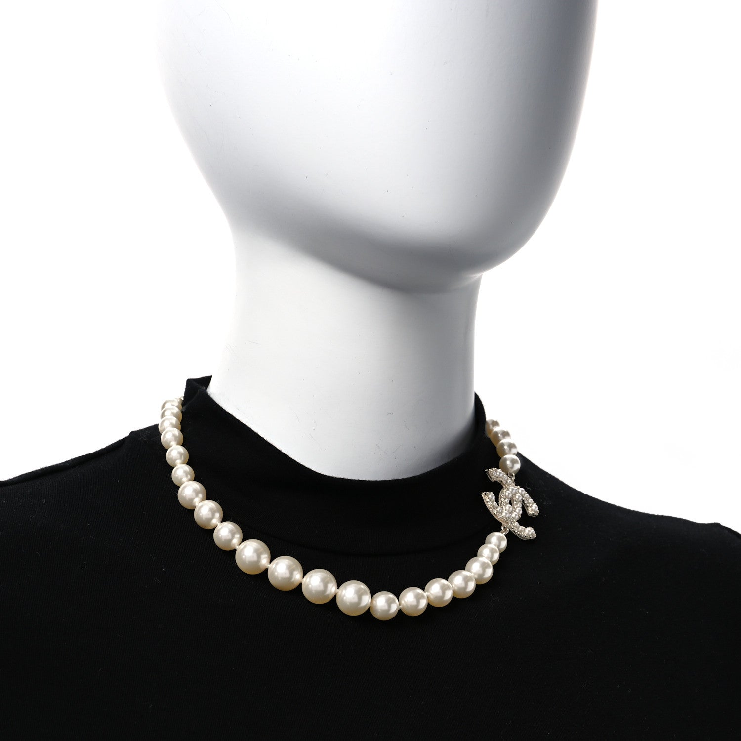 Chanel Pearl CC 100th Anniversary Necklace Light Gold 2 of 5