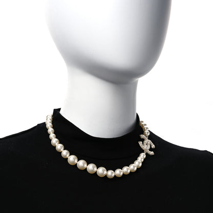 Chanel Pearl CC 100th Anniversary Necklace Light Gold 2 of 5