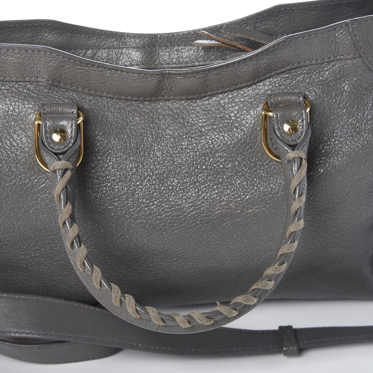 Chevre Gold Metallic Edge Hardware S City Gris Acier