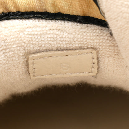 Gucci GG Supereme Monogram Miro Soft Calfskin Web Mens Screener Sneakers 8 Beige Ebony Black New Platinum 9 of 11