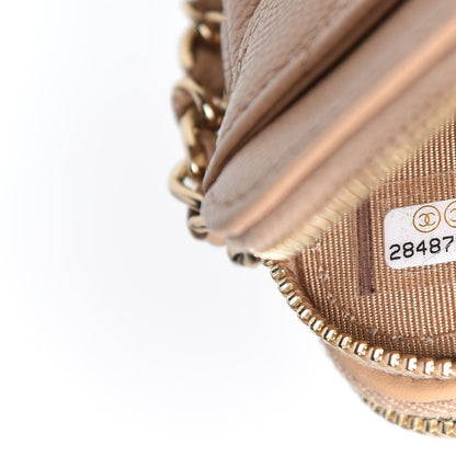 Chanel Caviar Quilted Small Clutch With Chain Beige 7 of 10