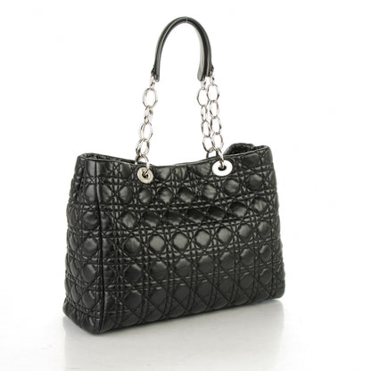 Christian Dior Lambskin Cannage Large Dior Soft Shopping Tote Black 6 of 13