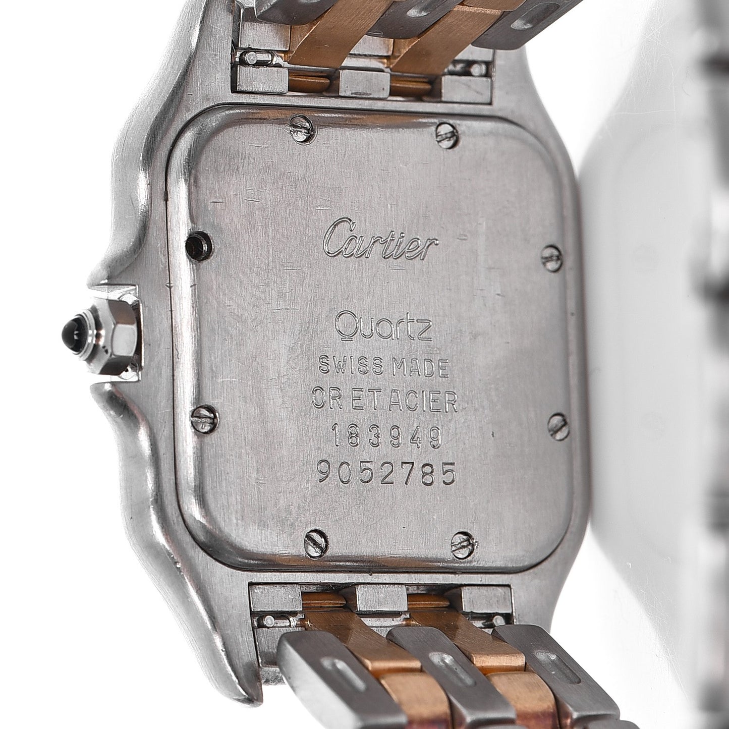 Stainless Steel 18K Yellow Gold 27mm Panthere Quartz Watch