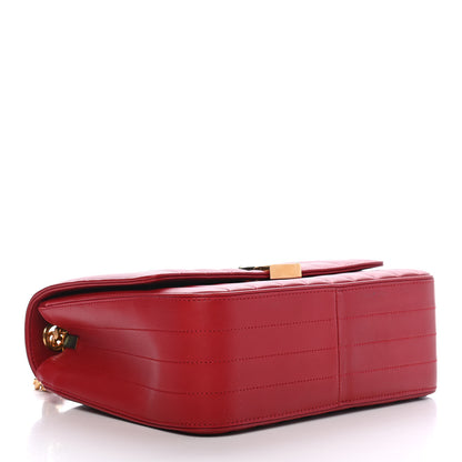 Saint Laurent Lambskin Matelasse Monogram Large Vicky Chain Bag Rouge Eros 4 of 9
