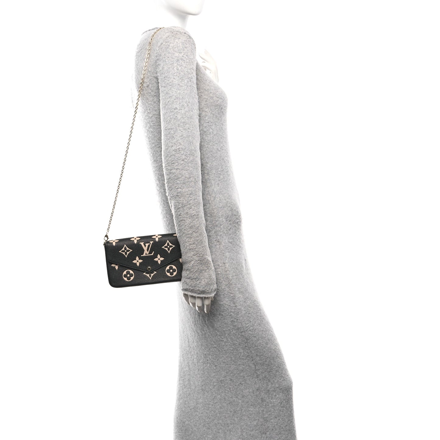 Empreinte Monogram Giant Felicie Pochette Black Beige