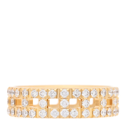 Tiffany 18K Yellow Gold Diamond T True Wide Ring 54 7 3 of 4