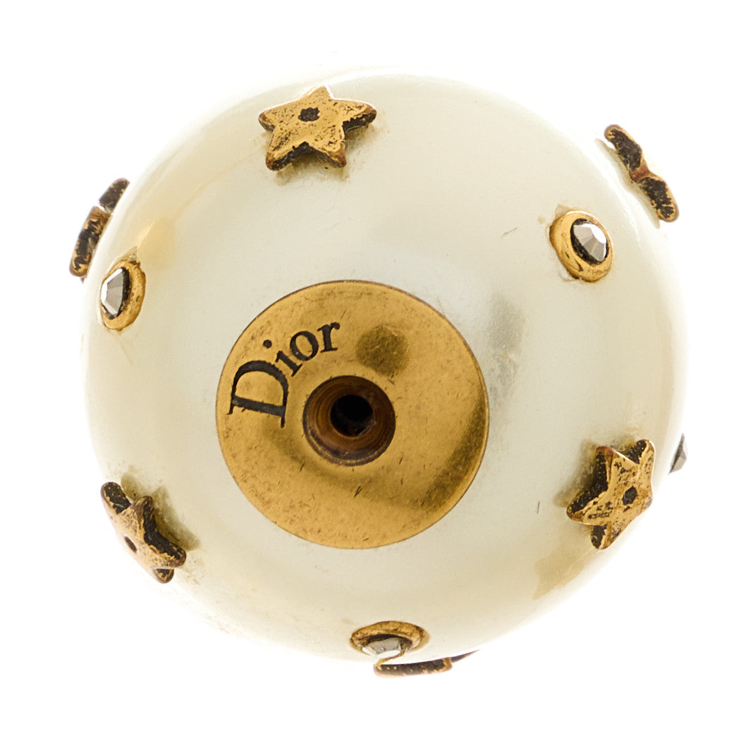 Pearl Mini Stars Tribales Climber Earrings Gold