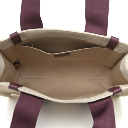 Chloe Cotton Calfskin Medium Woody Ribbon Tote Burgundy 5 of 12