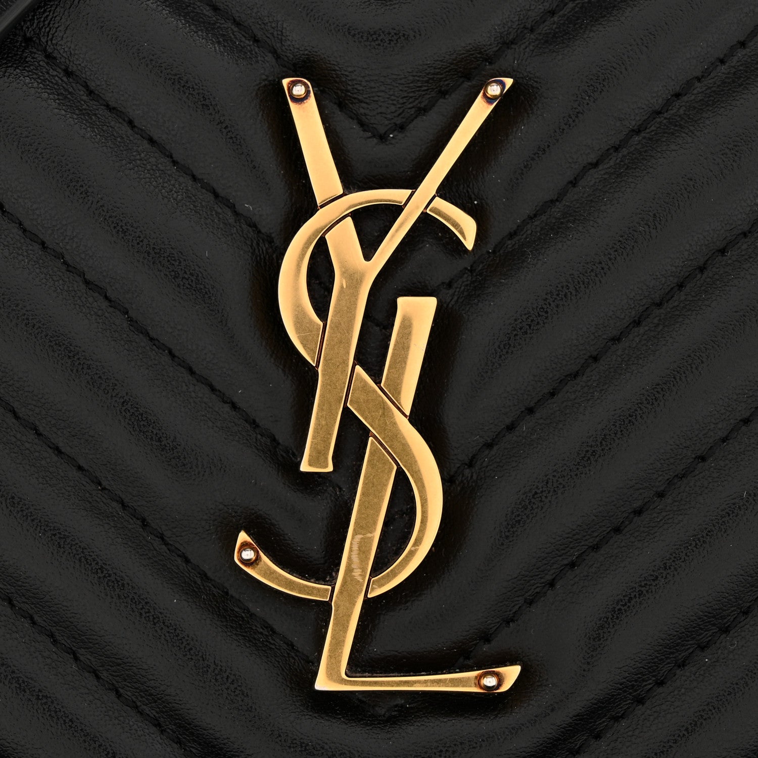 Saint Laurent Calfskin Matelasse Monogram Lou Camera Bag Black 12 of 13
