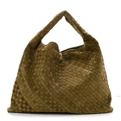 Bottega Veneta Suede Intrecciato Large Hop Mud 1 of 10