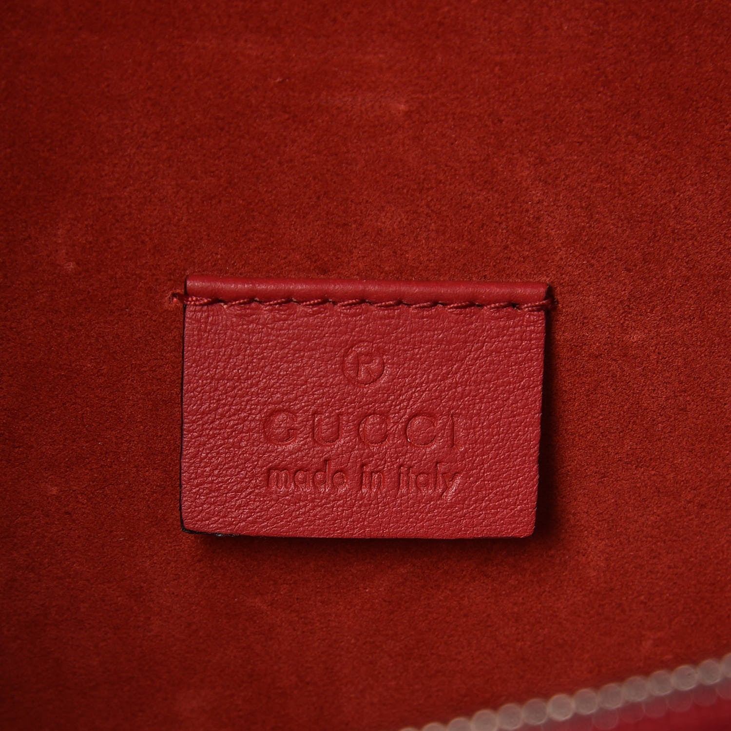 Gucci GG Supreme Monogram Suede Cudu Medium Dionysus Shoulder Bag Beige Ebony Vulcanic Red 7 of 14