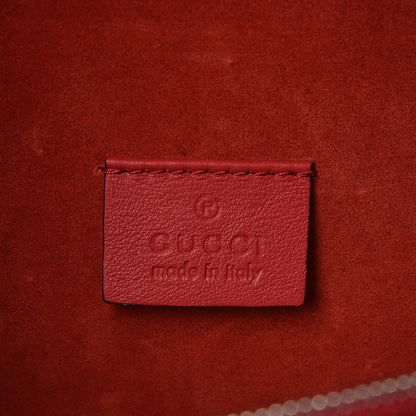 Gucci GG Supreme Monogram Suede Cudu Medium Dionysus Shoulder Bag Beige Ebony Vulcanic Red 7 of 14