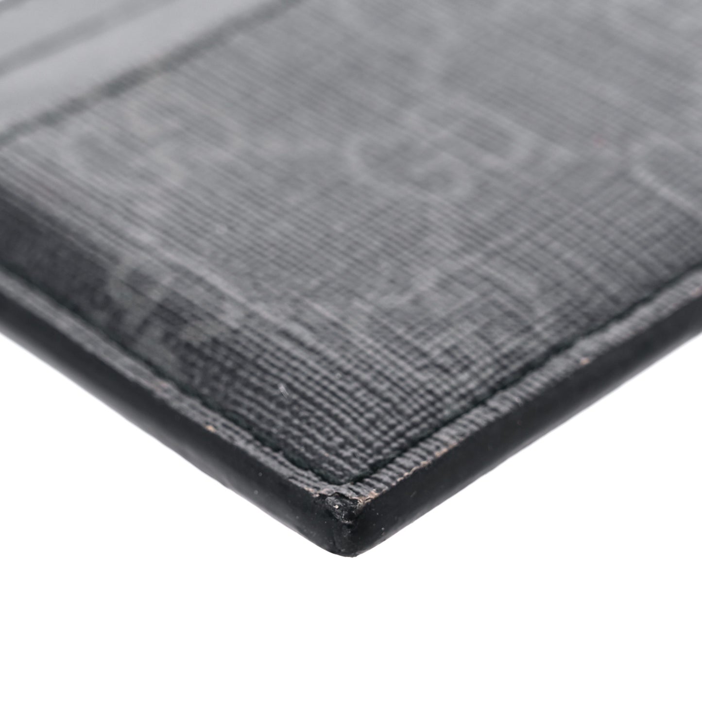 GG Supreme Monogram Wolf Print Card Holder Black Grey