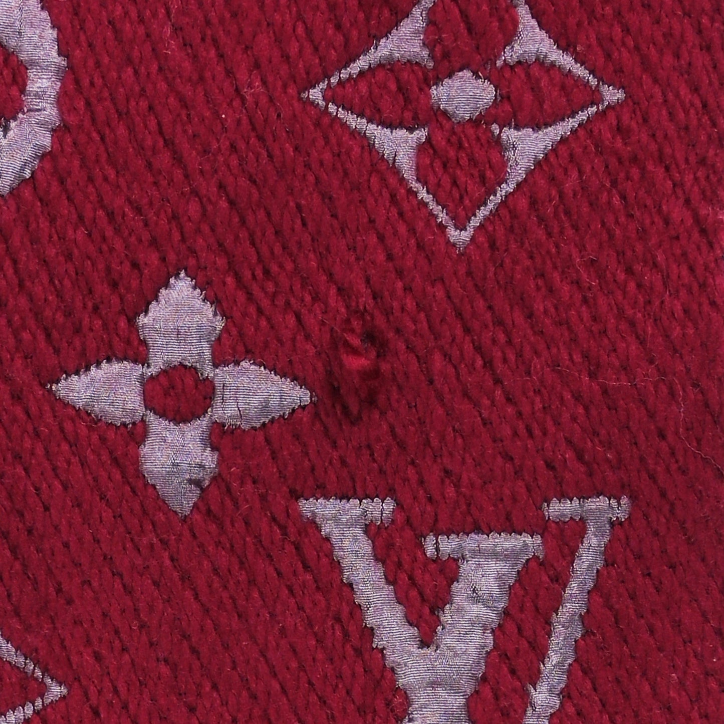 Wool Silk Logomania Duo Scarf Wine