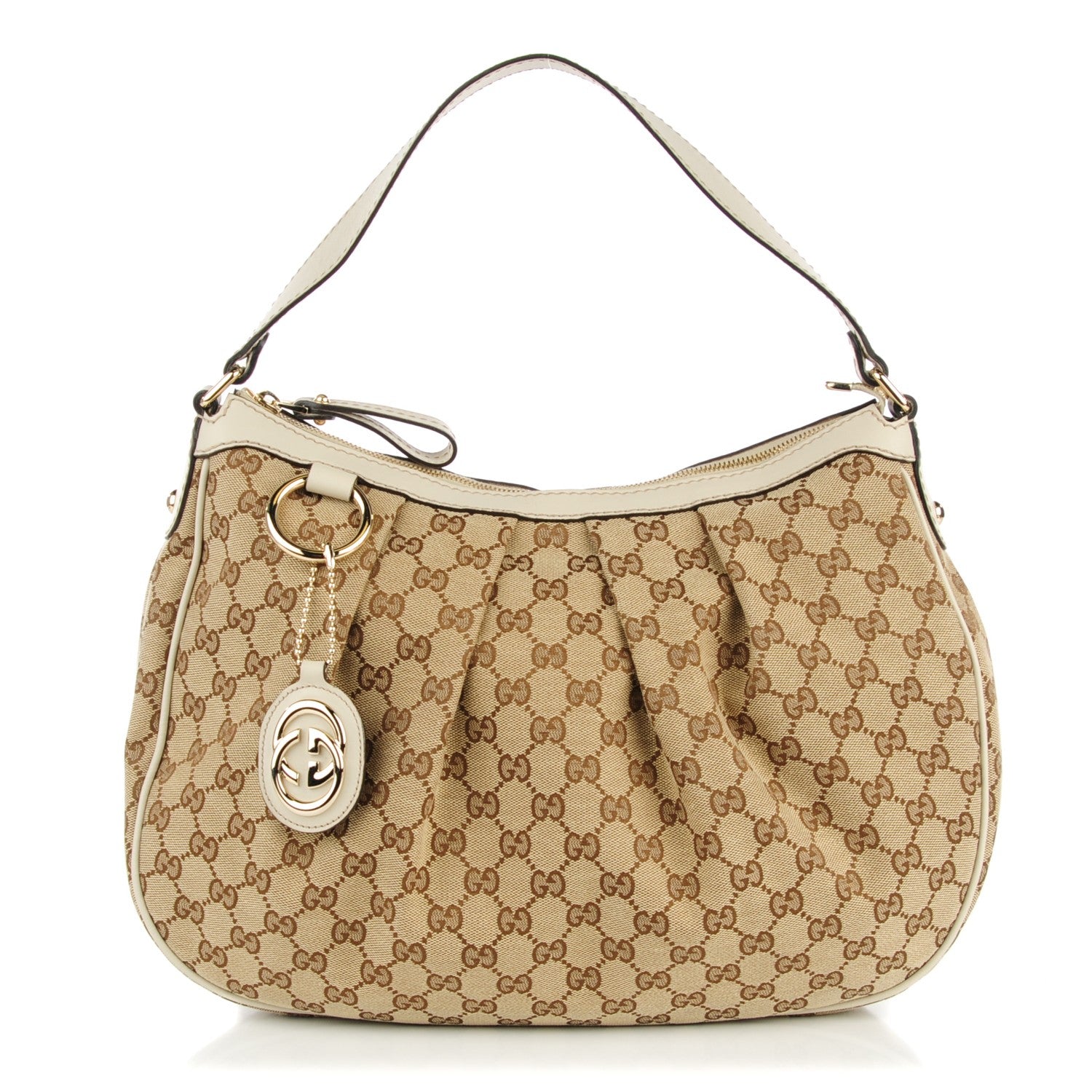 Gucci Monogram Medium Sukey Hobo Off White 1 of 7