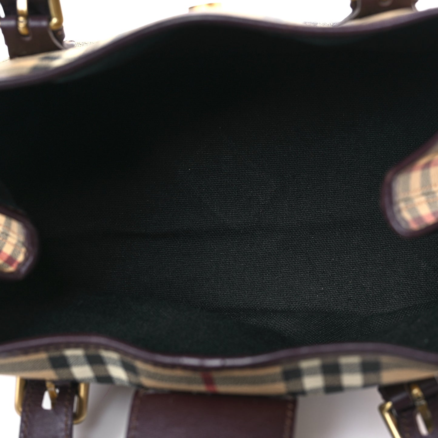 Haymarket Check Buckle Satchel Chocolate
