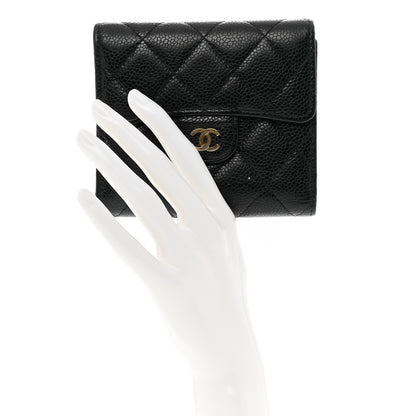 Chanel Caviar Quilted Compact Flap Wallet Black 2 of 10