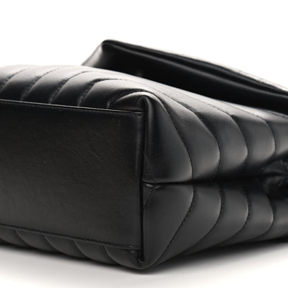 Saint Laurent Calfskin Y Quilted Monogram Small Loulou Chain Satchel Black 10 of 10
