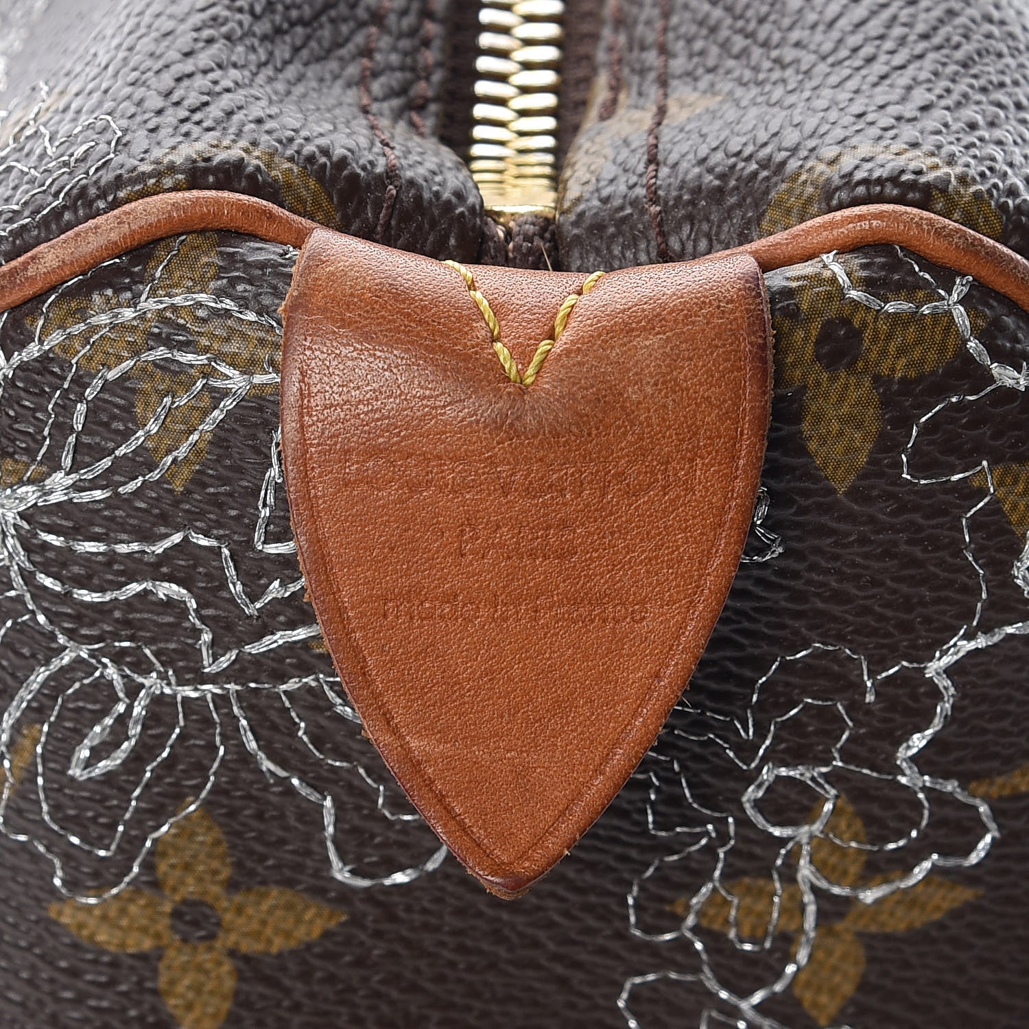 Louis Vuitton Monogram Dentelle Speedy 30 Silver 9 of 18