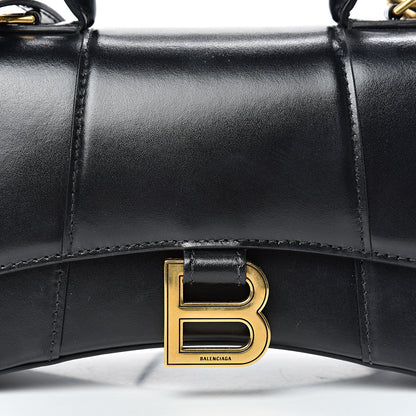 Balenciaga Shiny Box Calfskin Hourglass Top Handle Bag XS Black 7 of 14