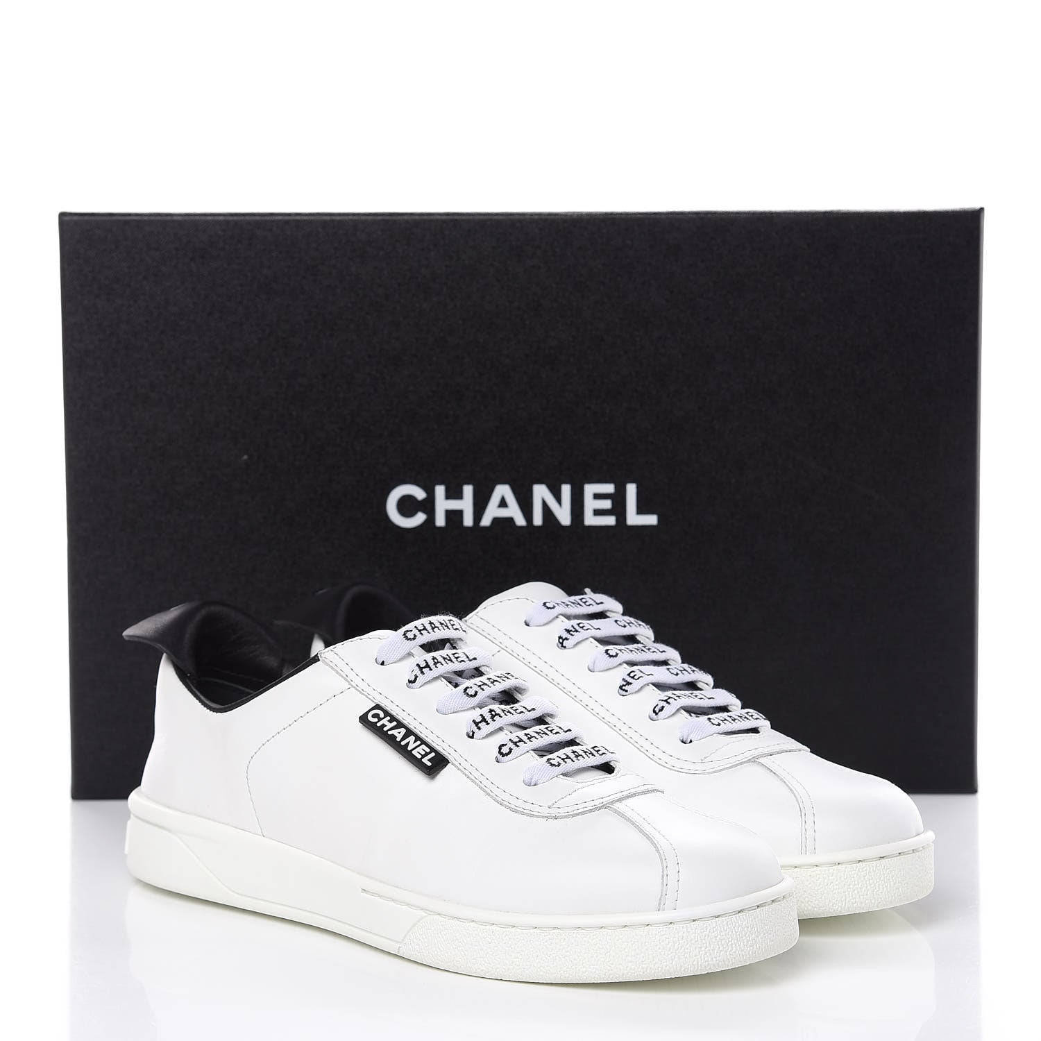Chanel Calfskin CC Sneakers 37 White 10 of 10