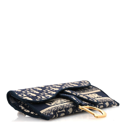 Christian Dior Oblique Slim Saddle Pouch Blue 4 of 15