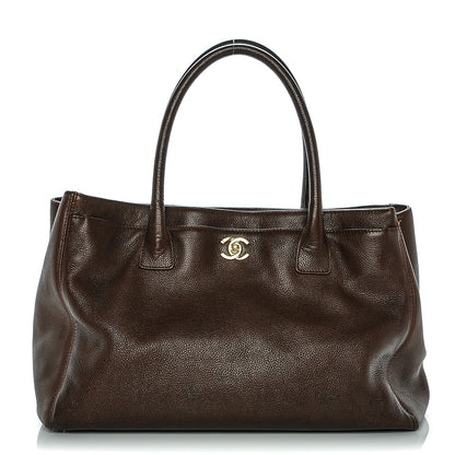 Chanel Calfskin Cerf Executive Shopper Tote Brown 1 of 8